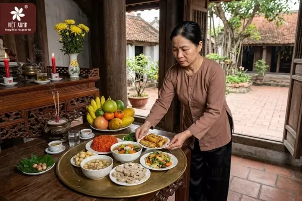 Cách bày biện và sắp xếp mâm cúng chay rằm tháng 7 đúng chuẩn