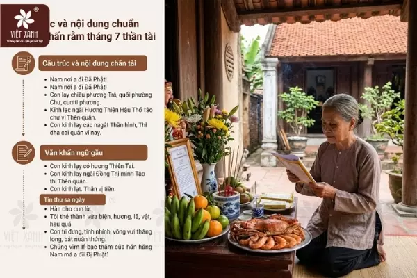 Cấu trúc và nội dung chuẩn của văn khấn rằm tháng 7 thần tài