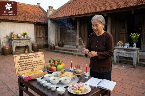 Cấu trúc và nội dung chuẩn của văn khấn rằm tháng 7 thổ công