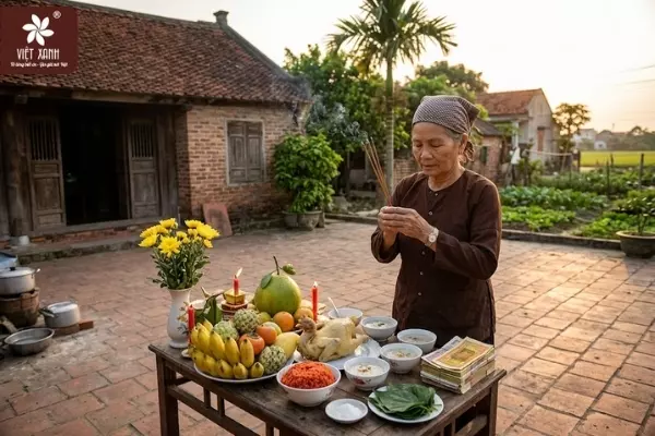 Khung giờ hoàng đạo để dâng mâm cúng rằm tháng 7 ngoài trời