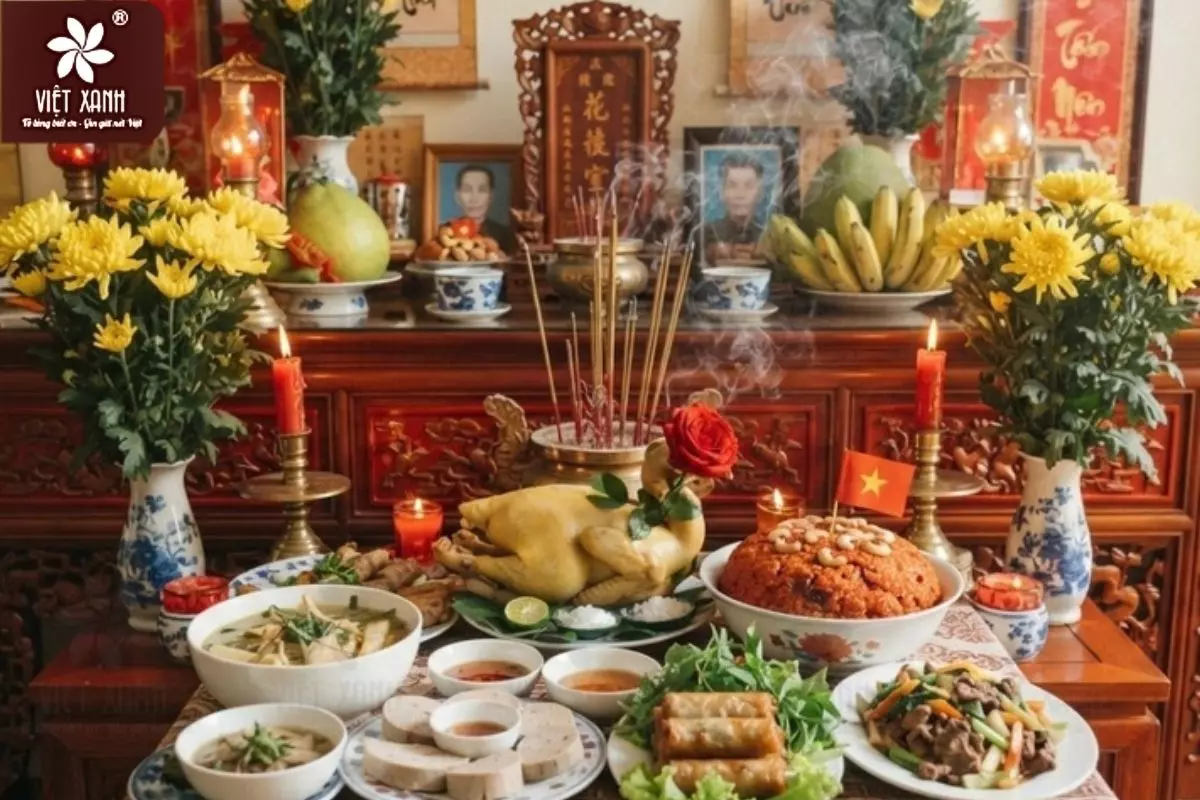 mâm lễ cúng rằm tháng 7: thần linh và gia tiên
