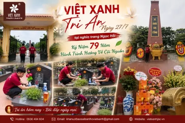 Dọn dẹp quang cảnh và chăm chút không gian tâm linh linh thiêng