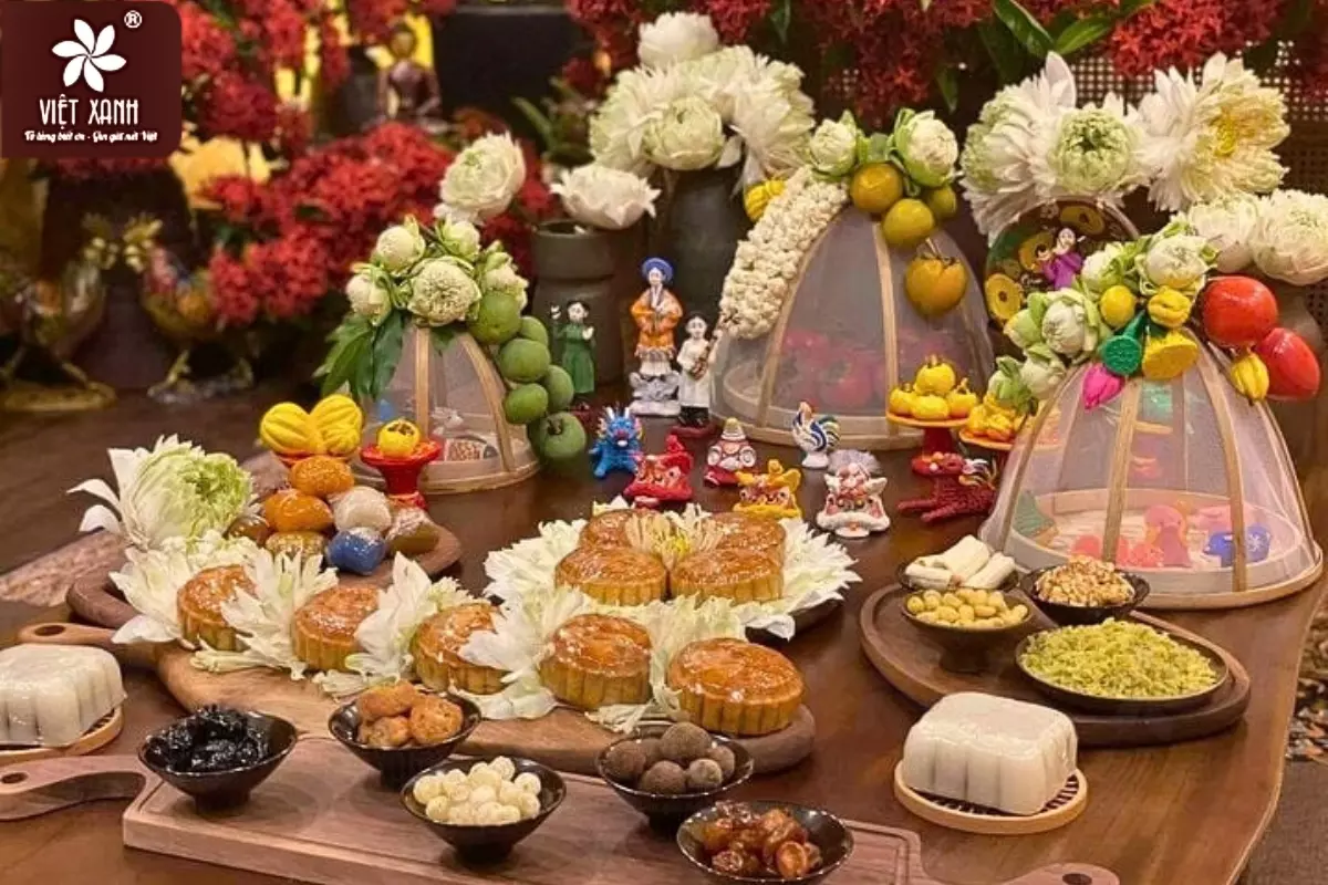 Mâm cúng chay Rằm Trung Thu