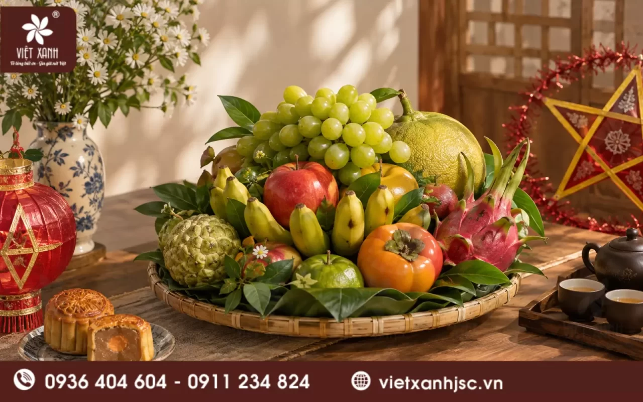 cách trang trí mâm ngũ quả Rằm Trung thu