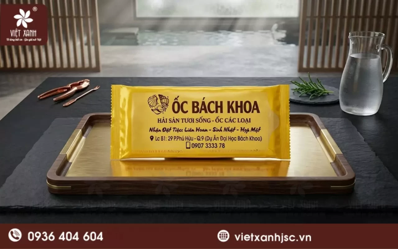 khăn ướt tại chùa hương
