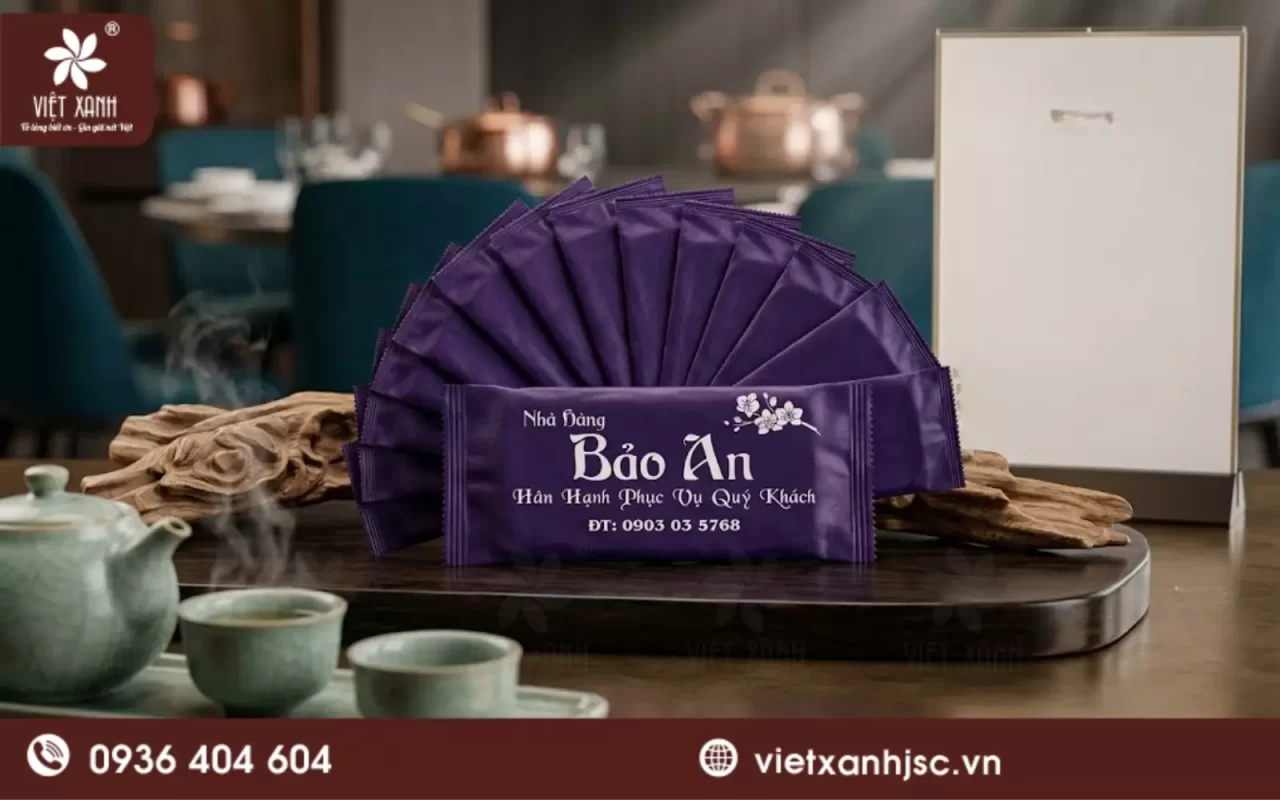 khăn ướt tại đảo bình ba
