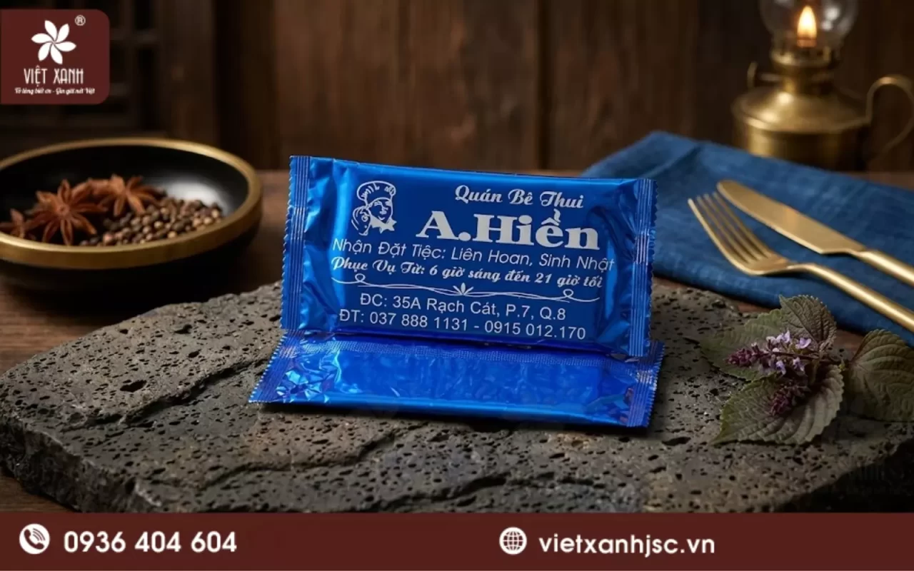 khăn ướt tại vịnh hạ long