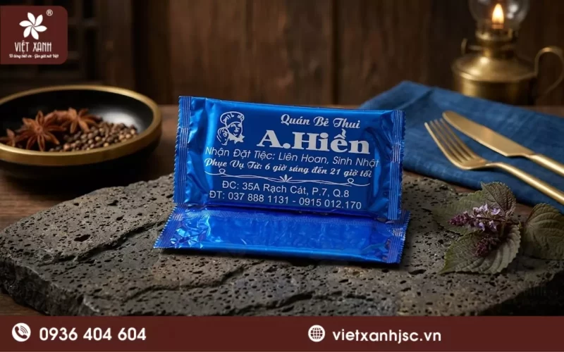 khăn ướt tại vịnh hạ long