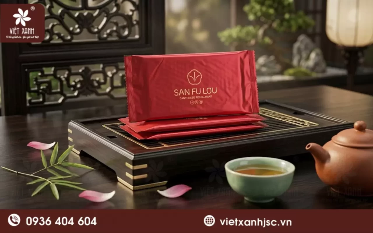 khăn ướt tại yên tử