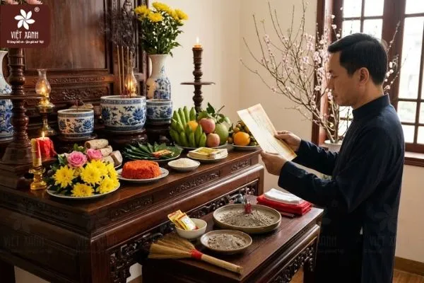 Bài văn khấn thay tro bát hương cuối năm rước tài lộc