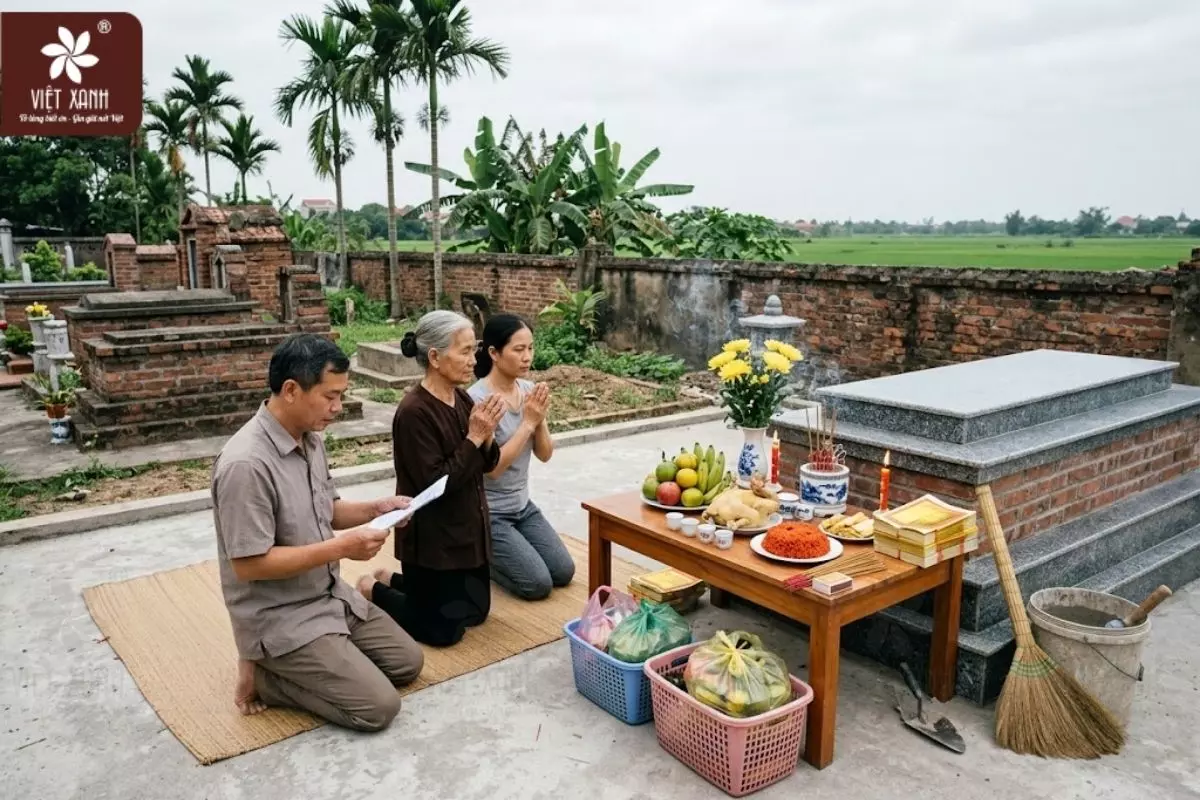 Bài văn khấn vong linh ngoài mộ tạ mộ mới xây