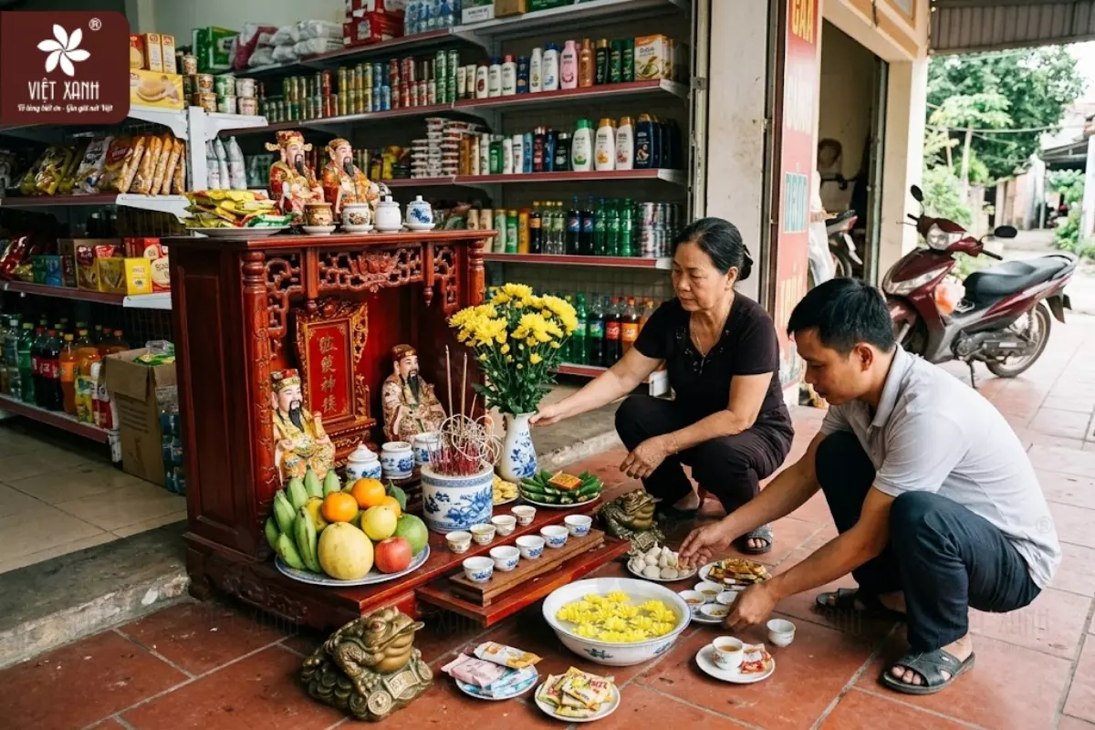 Bàn thờ Thần Tài gồm những gì và sơ đồ sắp xếp ban thờ thần tài chuẩn