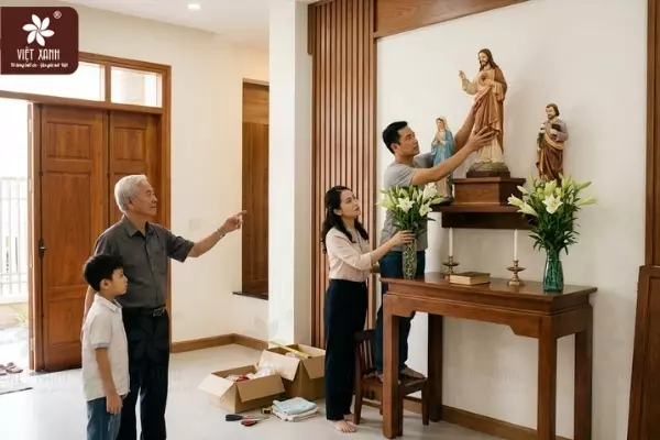 Cách đặt bàn thờ Chúa trong nhà khi thiết kế