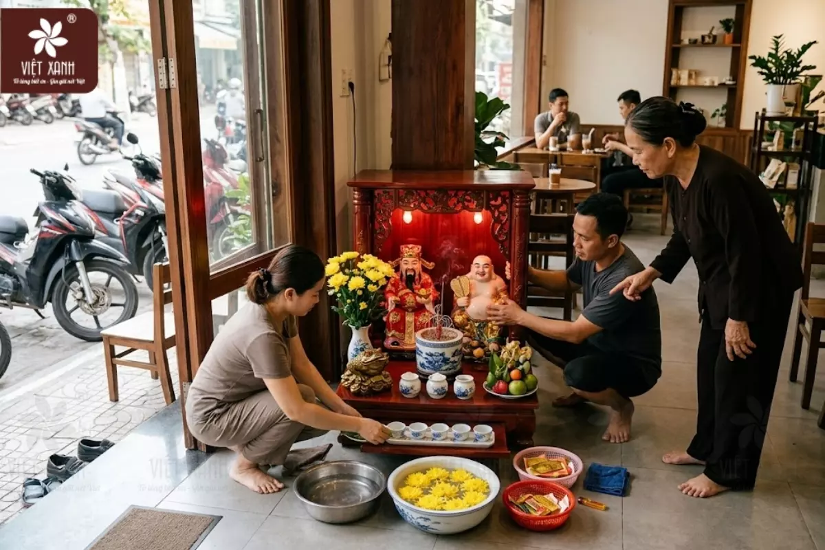 Cách đặt Ông Địa Thần Tài đúng vị trí, đem may mắn, tài lộc