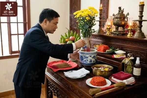 Cách thay chân hương đúng nghi thức