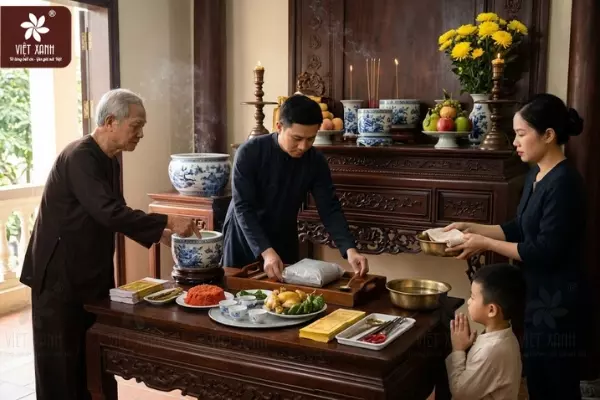 Chuẩn bị trước khi tiến hành thay tro bát hương