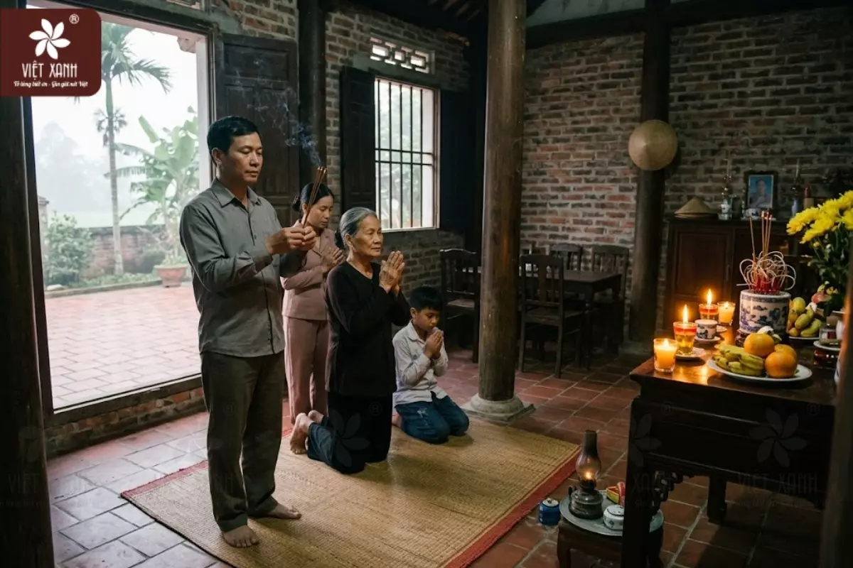 Khấn gia tiên vào thời gian nào trong ngày?