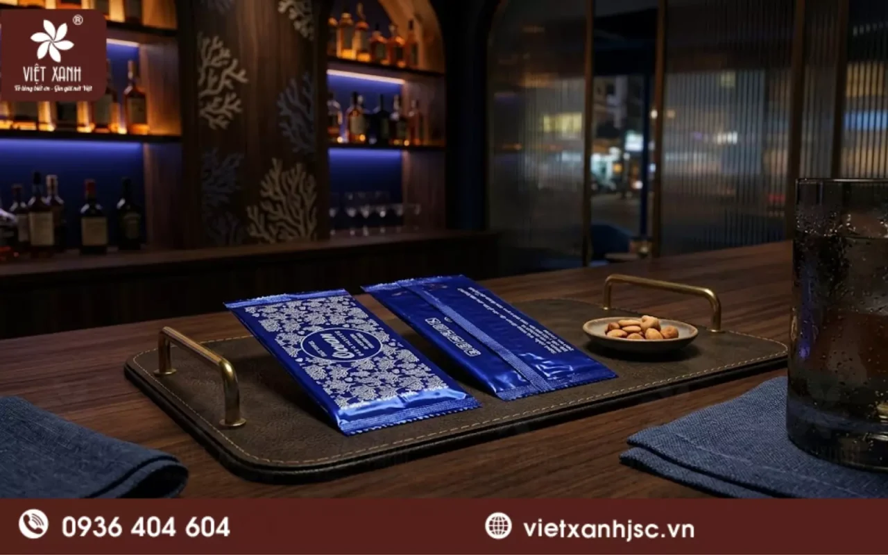 khăn ướt tại bến xe nước ngầm