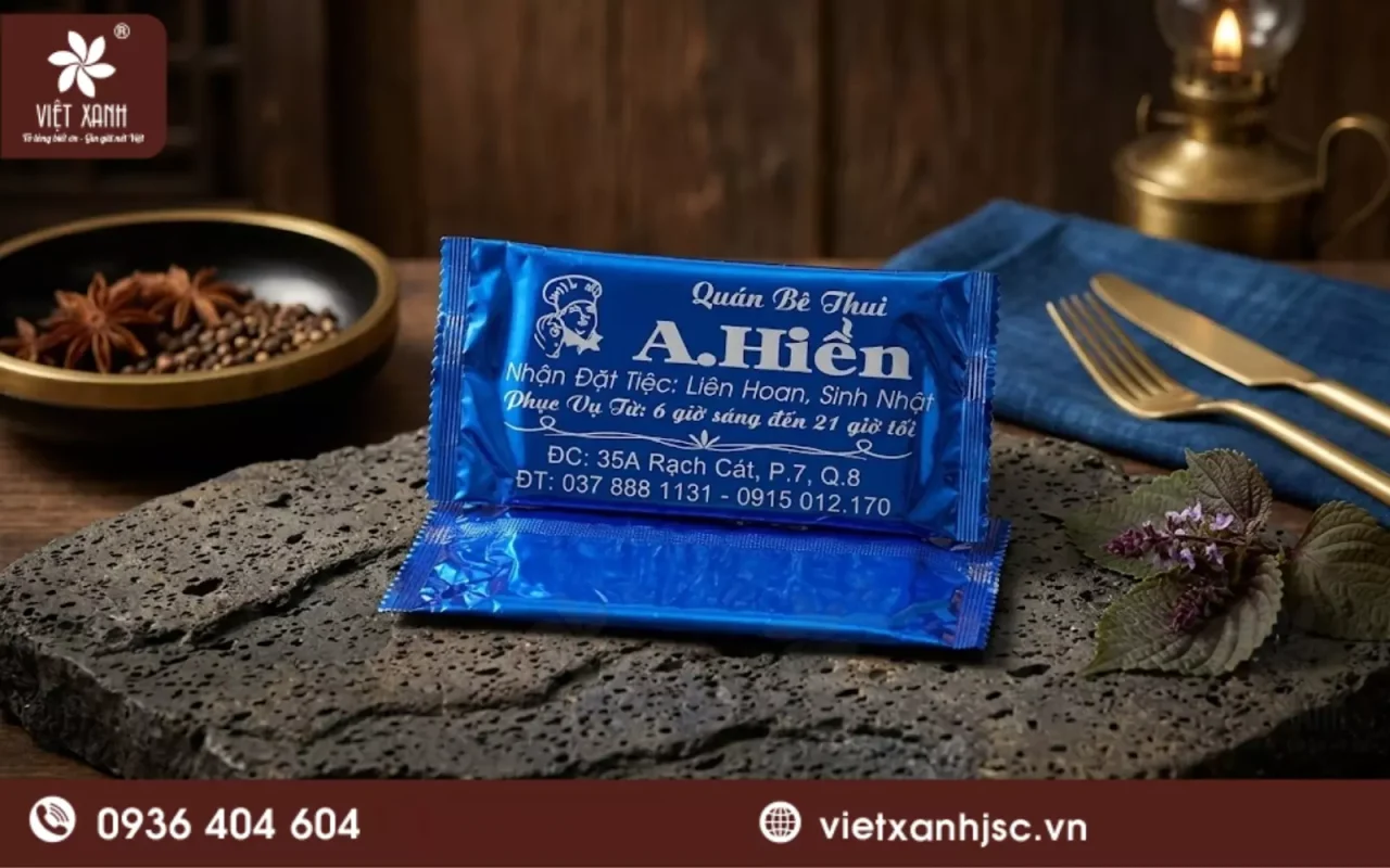 khăn ướt tại trạm dừng chân Minh Phát Tiền Giang