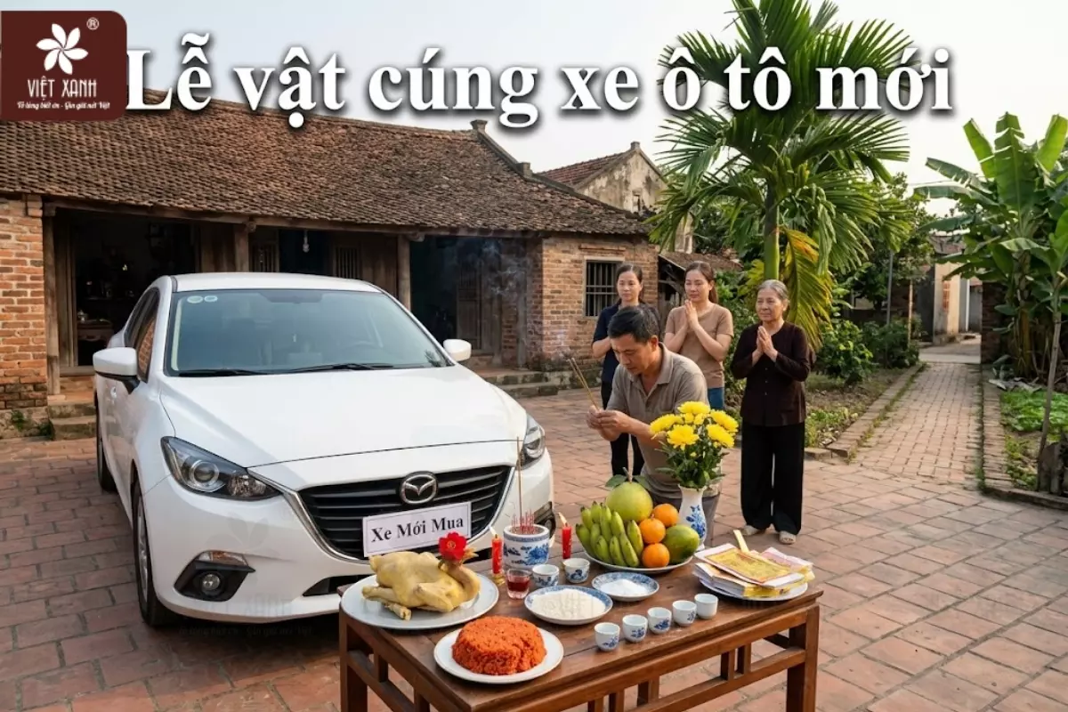 Lễ vật cúng xe ô tô mới