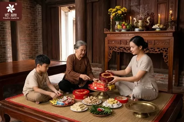 Lưu ý khi chọn và sắp xếp bánh kẹo trên bàn thờ
