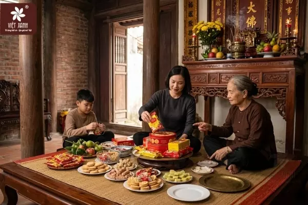 Nguyên tắc bày bánh kẹo trên bàn thờ