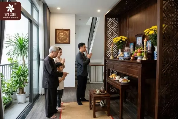 Nguyên tắc và cách bố trí trong thiết kế phòng thờ nhà ống