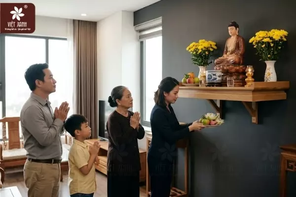 Nguyên tắc và cách lập bàn thờ Phật đơn giản tại gia