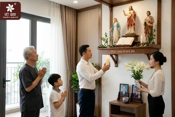 Những lưu ý khi đặt bàn thờ Chúa trong nhà