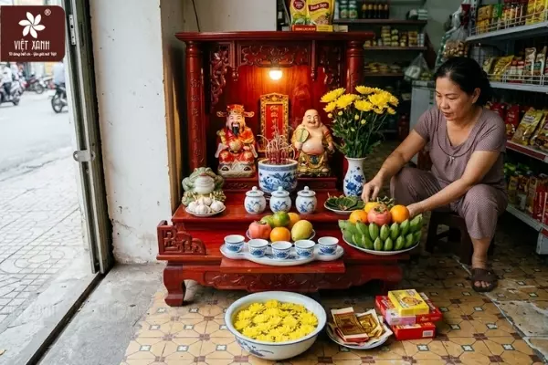 Những vật dụng cần có trên Bàn thờ Ông Địa Thần Tài