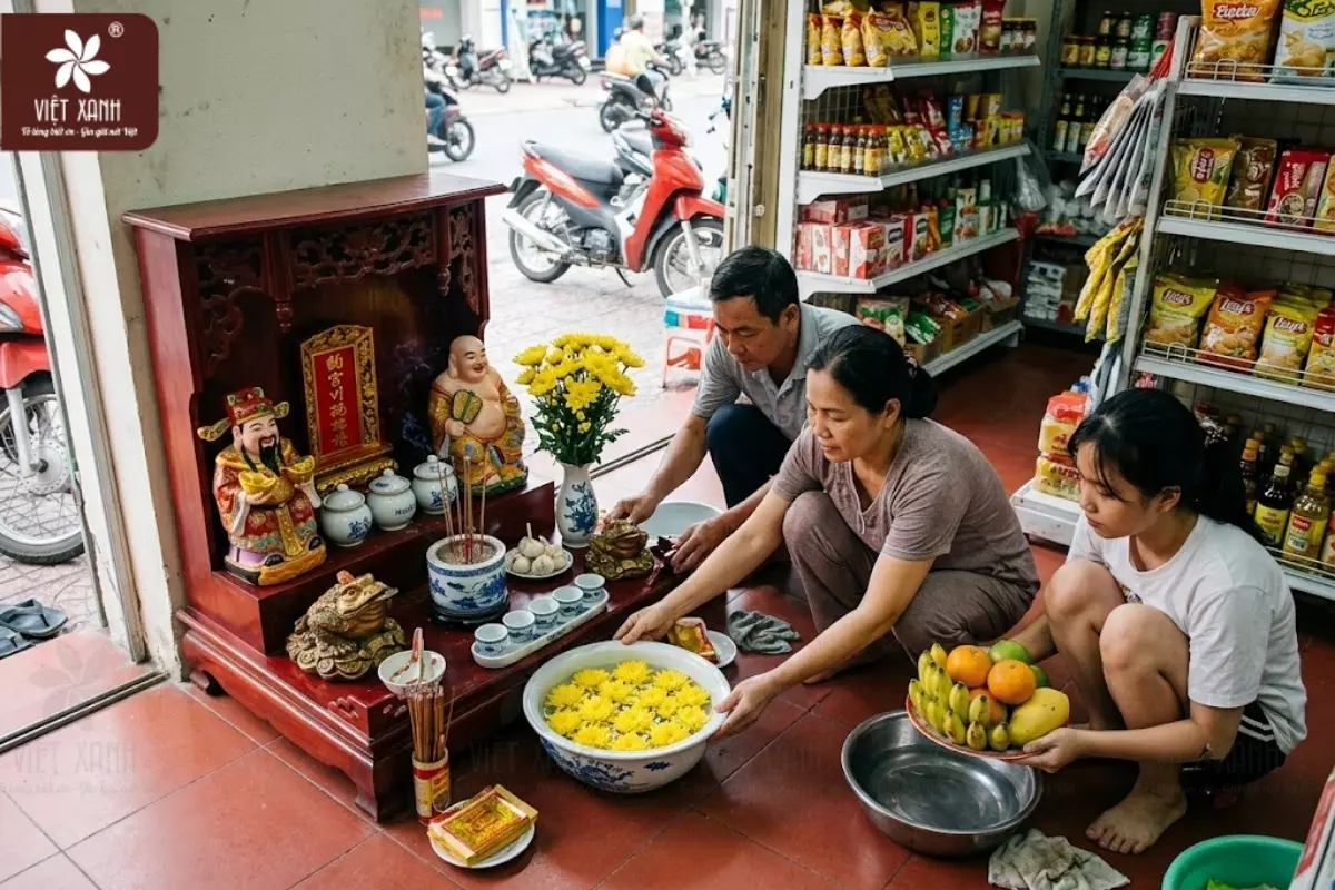 Những vật dụng cần có trên Bàn thờ Ông Địa Thần Tài