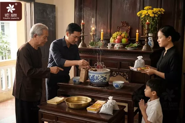 Quy trình chi tiết cách thay tro bát hương tại nhà