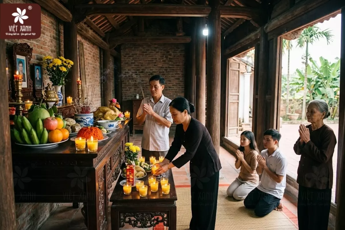 Sử dụng nến bơ tịnh tâm cúng gia tiên