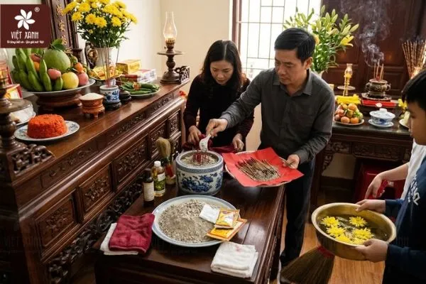 Tại sao cần phải thay tro bát hương dọn dẹp bàn thờ cuối năm?