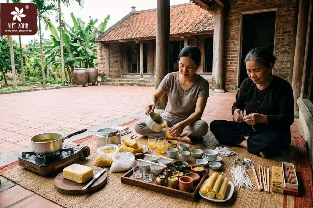 Tìm hiểu về nguyên liệu làm nến bơ tịnh tâm