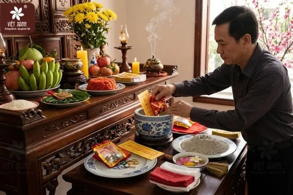 Vật phẩm cần có trong bát hương mới